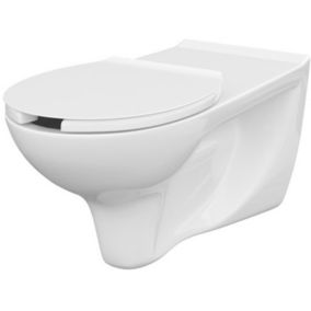 Cuvette WC suspendu sans bride 72 CM allongée PMR (pour personne à mobilité réduite)