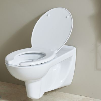 Cuvette WC suspendu sans bride 72 CM allongée PMR (pour personne à mobilité réduite)