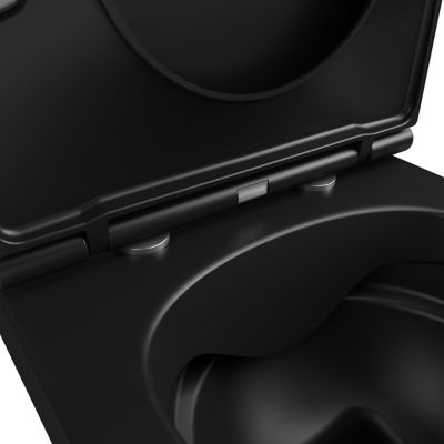 Cuvette WC suspendu sans bride GoodHome Cavally coloris noir