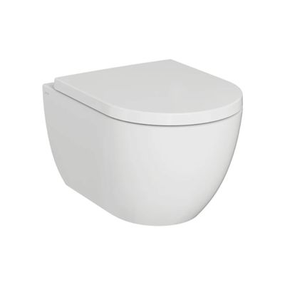 Cuvette WC suspendu sans bride VitrA M60 Vortexflush blanc avec abattant frein de chute