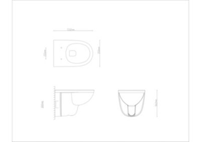 Cuvette WC suspendue compacte sans bord avec abattant et frein de chute, sortie horizontale, blanc, GoodHome Tasi