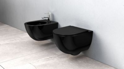 Cuvette WC suspendue REA Carlo Mini Rimless Flat Black