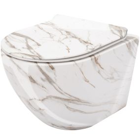 Cuvette WC suspendue REA Carlos Slim Lava Shiny