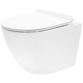 Cuvette Wc Suspendue Rea Carter Rimless Duroplast/Slim/Zm N White
