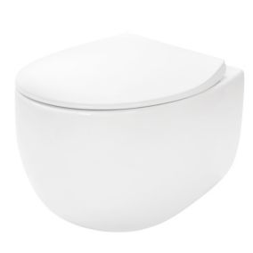 Cuvette Wc Suspendue Rea Lars Rimless Duroplast Flat Zm White