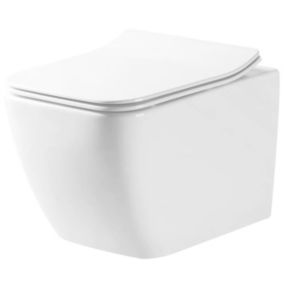 Cuvette Wc Suspendue Rea Martin Rimless Duroplast Slim Zm White