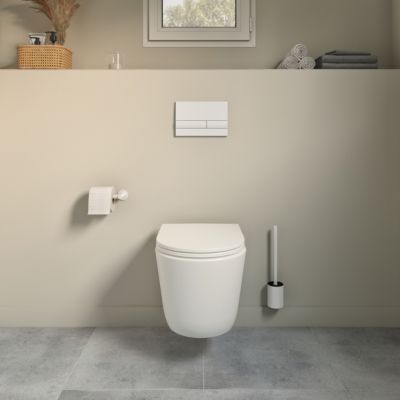 Cuvette WC suspendue sans bride, effet Vortex, GoodHome Luvia