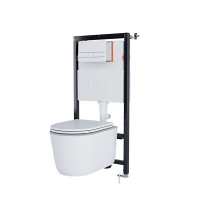 Cuvette WC suspendue sans bride, effet Vortex, GoodHome Luvia