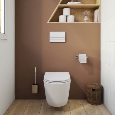 Cuvette WC suspendue sans bride, effet Vortex, GoodHome Luvia
