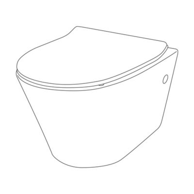 Cuvette WC suspendue sans bride, GoodHome Fuerte