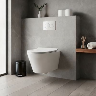 Cuvette WC suspendue sans bride, GoodHome Fuerte