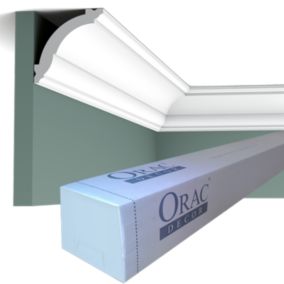 CX100 Corniche plafond Orac Decor - 7x7x200cm (h x p x L) - moulure décorative polymère Carton complet
