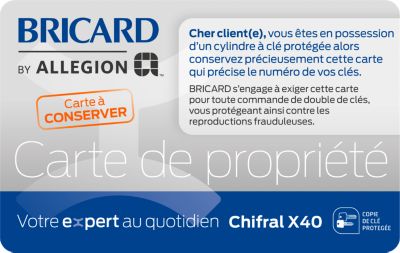 Cylindre débrayable Bricard chifral x40 L.35x35 mm