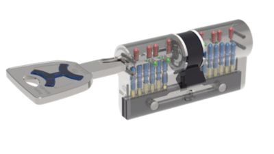 Cylindre débrayable Bricard mistral 2 entrées 40x40 mm avec clés