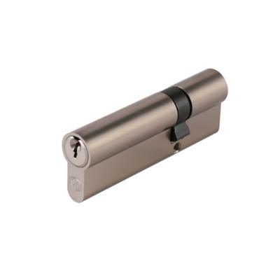 Cylindre laiton nickel satiné Smith & Locke 30 x 60 mm