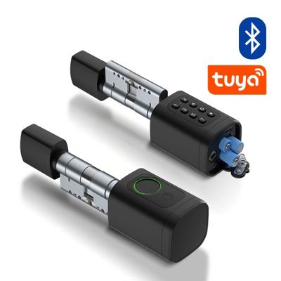 Cylindre Électronique de Serrure Connectée Ouverture Code, RFID & Smartphone