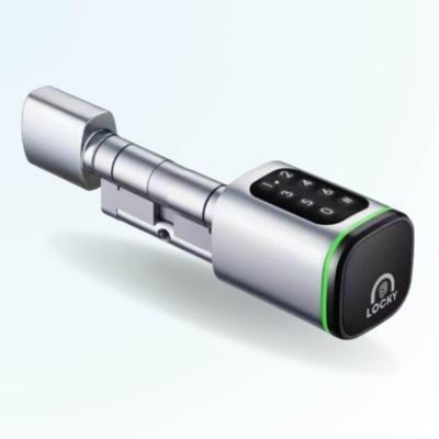 Cylindre électronique de serrure connecté locky-10 code à code et badge rfid mifare