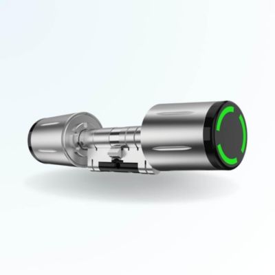 Cylindre électronique de serrure connecté étanche locky-13 double à badge rfid mifare