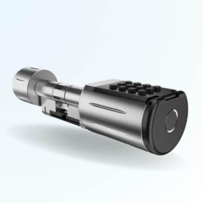 Cylindre électronique de serrure connecté étanche locky-6 v3 à empreinte digitale, code, badge et bluetooth