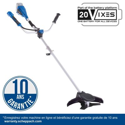 Débroussailleuse sans fil 20V BC-BCH330/20-X Scheppach - Largeur de coupe 255mm - coupe-bordure 330mm - sans batterie/chargeur