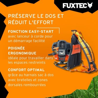 Débroussailleuse thermique à dos FUXTEC FX-MS152T – 52 cm³ 3 CV