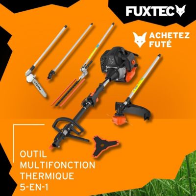 Débroussailleuse thermique multifonction 5en1 - FUXTEC FX-MT252ER - 52cm3 3CV élagueuse inclinable