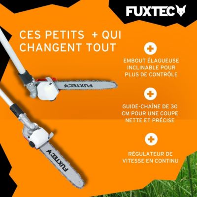 Débroussailleuse thermique multifonction 5en1 - FUXTEC FX-MT252ER - 52cm3 3CV élagueuse inclinable