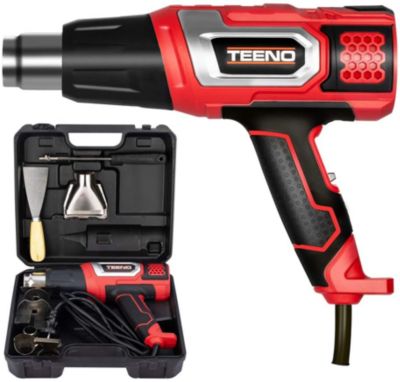 Décapeur thermique 2000W Pistolet à Air Chaud coffret avec 8 accessoires