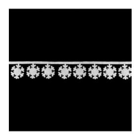 Déco de noël Neige en bandeau déco 14 x 180 cm