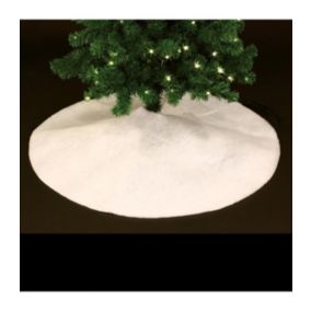 Déco de Noël Tapis pour pied de Sapin Blanc neige D 100 cm