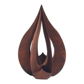 Déco jardin goutte métal rouillé - Rouille 120 cm
