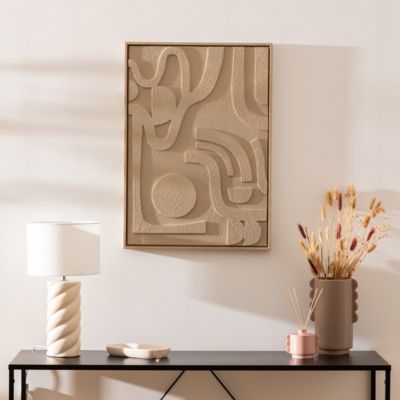 Déco murale 3D Azra beige 50x70cm - Atmosphera Créateur d'intérieur