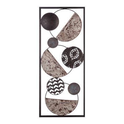 Déco murale "Ethnic" - métal - noir 25x61 cm - Atmosphera