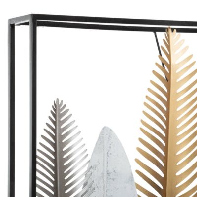 Déco murale "Feuilles" - métal 134x68 cm - Atmosphera