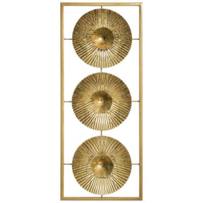 Déco murale métal doré 25x61cm - ATMOSPHERA CREATEUR D'INTERIEUR