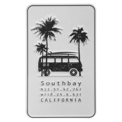Déco murale "South" - métal - 20x12 cm - Multicolore- Atmosphera