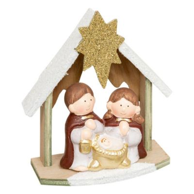 Déco nativité H.15cm grès - Atmosphera