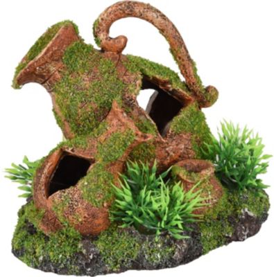 Décoration aquarium amphore cachette poissons décor naturel | Castorama