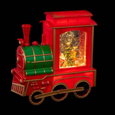 Décoration d'intérieur train rouge h22 cm 2 led blanc chaud à piles - feeric lights & christmas