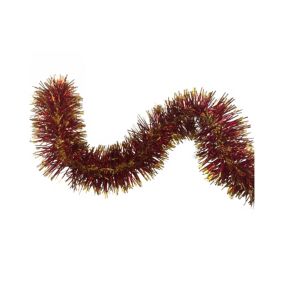 Décoration de Noël Dmccarth, Ornement de Noël, Ornement de fête, Décoration festive, Made in Italy, 1000x7 h7 cm, Rouge et Or