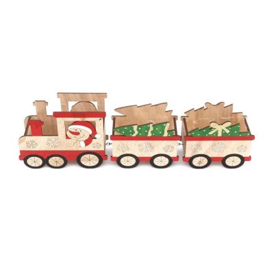 MIK funshopping Mini Noel treni - Noel için tren yolu lokomotifli, vagonlar ve r