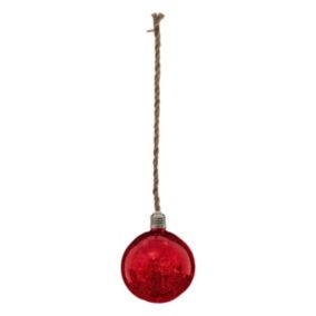 Décoration Lumineuse de Noël "Boule" 14cm Rouge