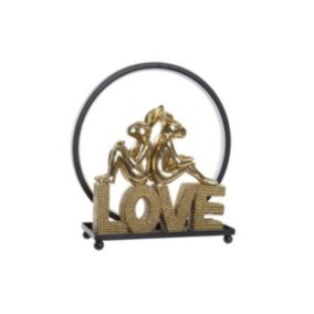 Décoration lumineuse DKD Home Decor Love Lapin Résine LED 30 x 11 x 31,5 cm