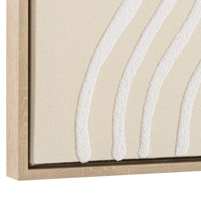 Décoration murale A - 83x123cm lignes abstraites, cadre naturel