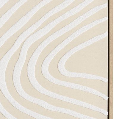 Décoration murale A - 83x123cm lignes abstraites, cadre naturel