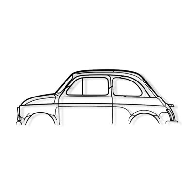 DÉCORATION MURALE EN MÉTAL - Silhouette de voiture - 500 - 1971 - 80 cm - Édition limitée