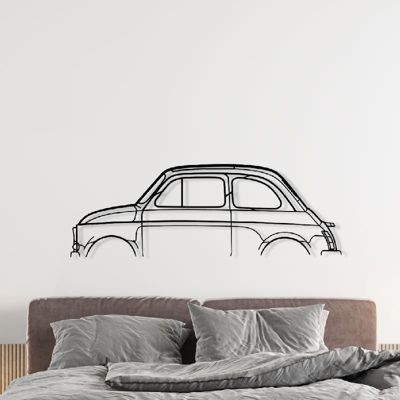 DÉCORATION MURALE EN MÉTAL - Silhouette de voiture - 500 - 1971 - 80 cm - Édition limitée
