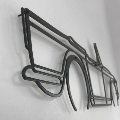 DÉCORATION MURALE EN MÉTAL - Silhouette de voiture - 911 Targa mod 992 - 100 CM