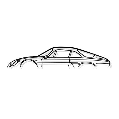 DÉCORATION MURALE EN MÉTAL - Silhouette de voiture - Alpine A110 70's - 120 cm - Édition limitée
