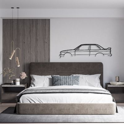 DÉCORATION MURALE EN MÉTAL - Silhouette de voiture - M3 E30